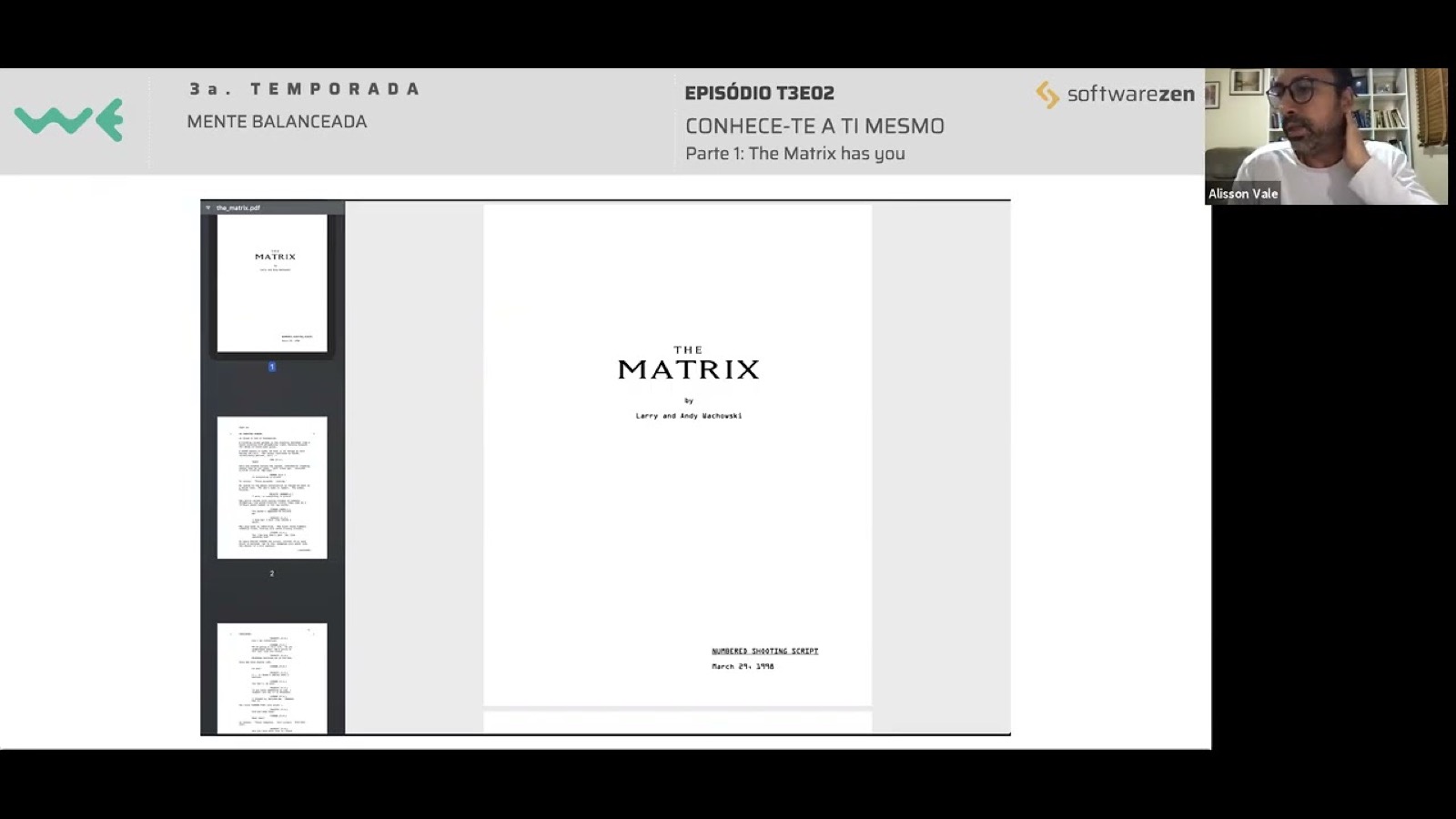 Thumbnail do vídeo The Matrix has you, da série Autoconhecimento em Matrix.
